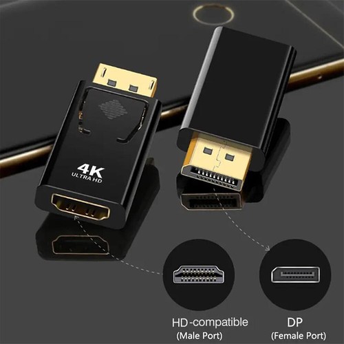 1x Display Port DP Male To HDMI Female Adapter Converter For 4K HD 1080P HDTV PC - Picture 6 of 12