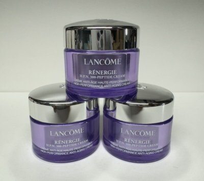 3 Lancome Renergie H.P.N. 300-Peptide Cream travel size .5oz