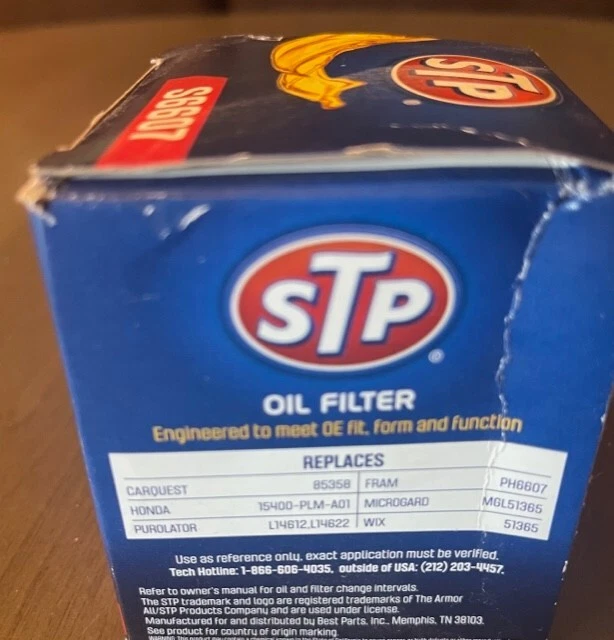 Filtro de óleo do motor STP S6607 - Imagem 3 de 4