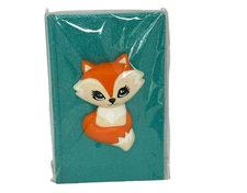 SCHOLASTIC Fantasy Woodland Squishy Journal 3D Orange Fox Glitter Diary NEW