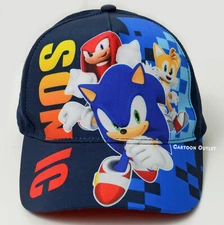Sega Sonic The Hedgehog Knuckles Tails Baseball Cap Hat Kids Gamer Strapback New