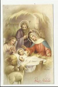 Antica Cartolina Di Buon Natale Sacra Famiglia Gesu Bambino Maria Vedi Ebay