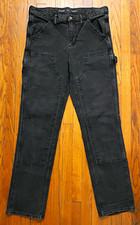 Old Navy 360 Straight Black Denim Jeans Canvas Cotton Solid Pockets 32x34