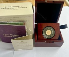 2022 Memorial Gold Proof Quarter Sovereign Coin