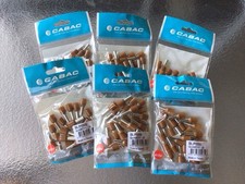 Cabac BOOT LACE 10mm2 Brown Bootlace Ferrule Pin BLP1000 x 150 - 6 Packs of 25
