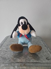 Disney Mickey's Christmas Carol Goofy Plush Stuffed Animal Vintage Toy Blue 7"
