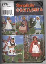 8234 SIMPLICITY - COSTUME: DRESS  Accessories - GIRLS Szs: 3/4/5/6