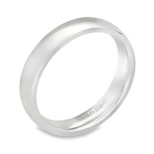 950 Platinum Plain Court Wedding Band - Size J½ - 4mm
