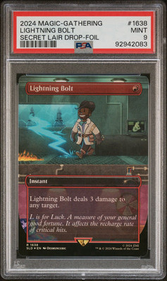 Lightning Bolt FOIL - Secret Lair Fallout - MTG - PSA 9 Mint
