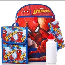 Marvel Spiderman 5pc.backpack Set New
