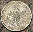 1861 seated liberty quarter USA 🇺🇸 Historic Silver Coin 🔥 Details