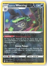 Galarian Weezing 042/072 Rare Shining Fates Pokemon Reverse Holo Near Mint