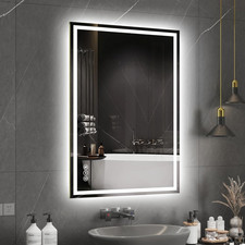 LED Bathroom Mirror 20X28 Inch Anti-Fog Bathroom Mirror with Lights, Wall Mounte