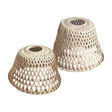 Woven Bamboo Pendant Light Shade for Dining Table Ceiling Lantern Cover , Light