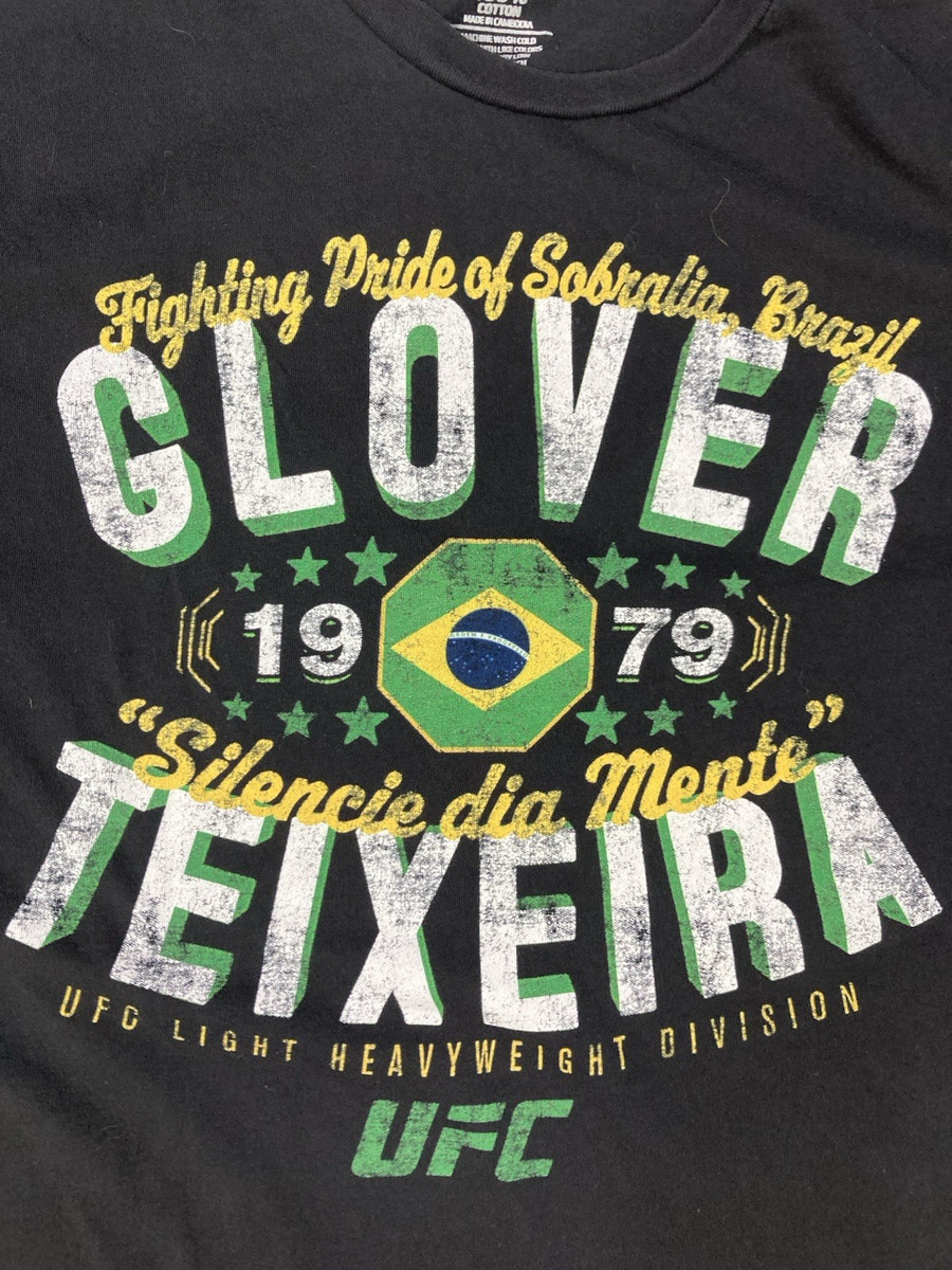 UFC Glover Teixeira Fighting Pride Of Brazil Graphic T-shirt Men Large Black View 2