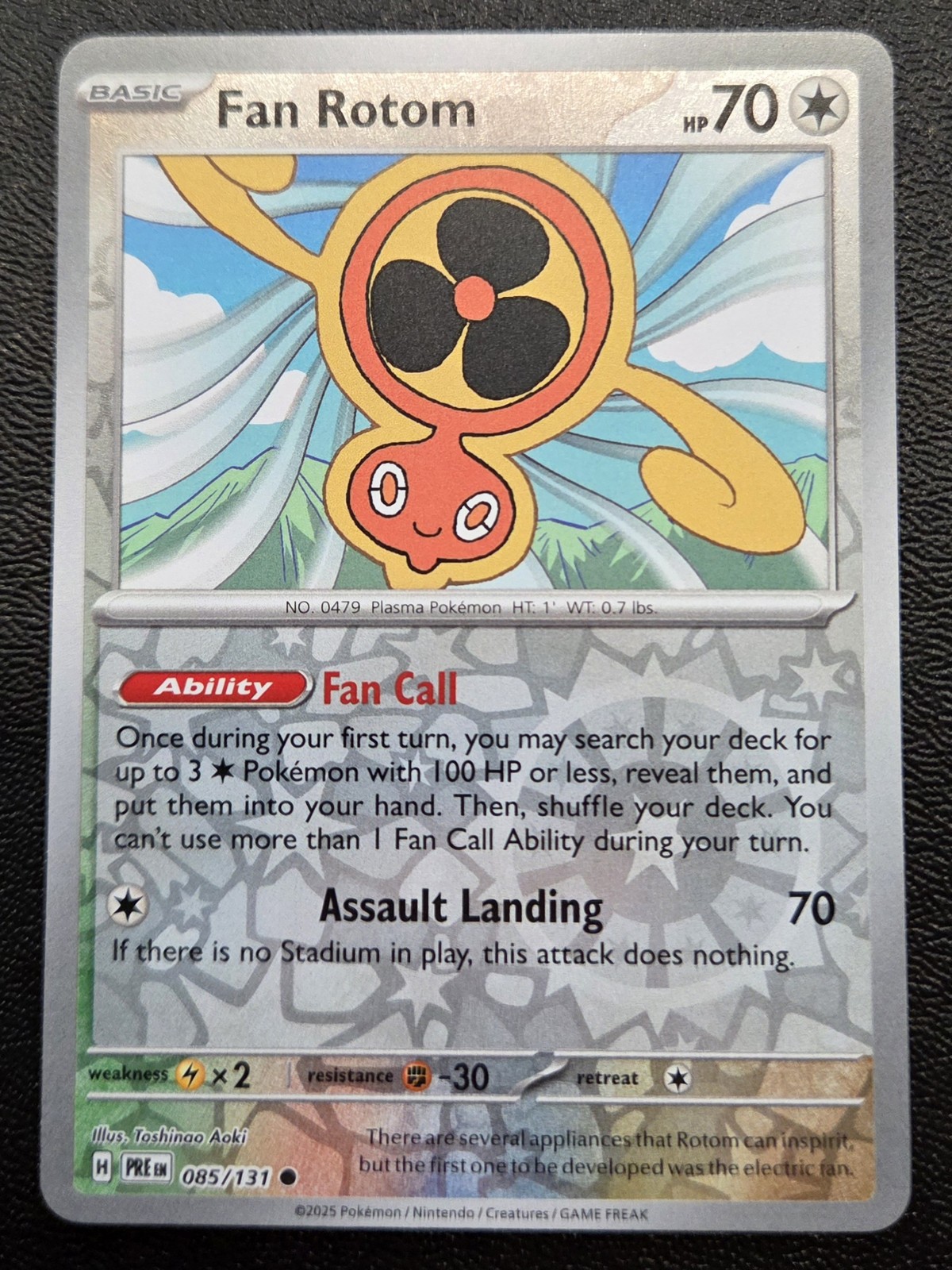 FAN ROTOM COMMON SV PRISMATIC EVOLUTIONS 085/131 NM