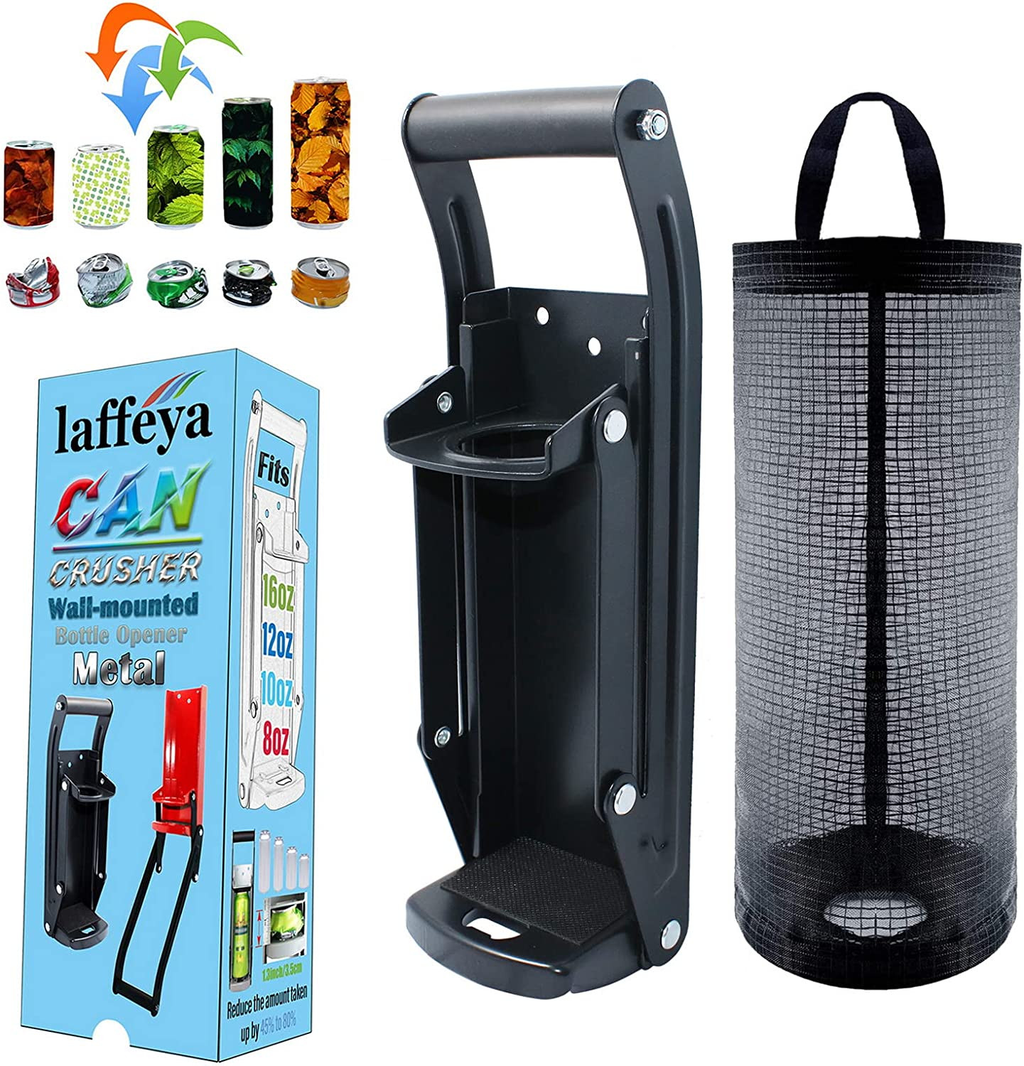 Wall-Mounted Can Crusher for 16oz Soda & Beer Cans - Easy Recycling Tool