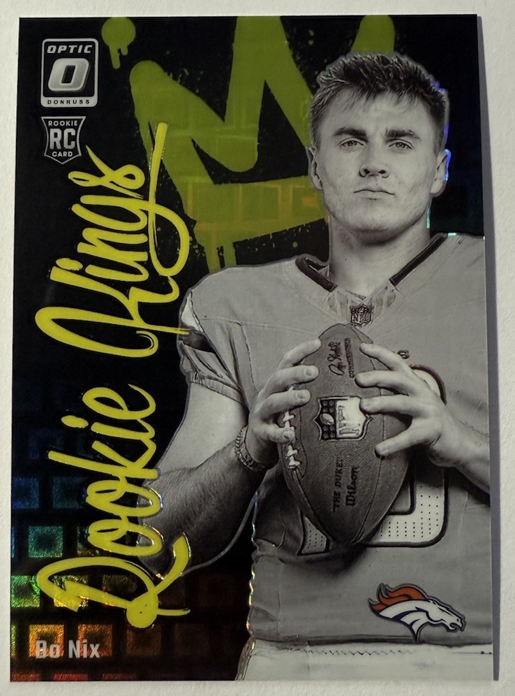 2024 Donruss Optic Rookie Kings Black Pandora Prizm #17/25 Bo Nix RC BRONCOS