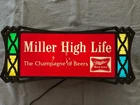 Miller High Life Vintage Lighted Beer Sign Bar Advertisement