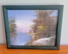 Mid-Century Pastoral Landscape Oil Painting Signed Julel, Framed — listing 6