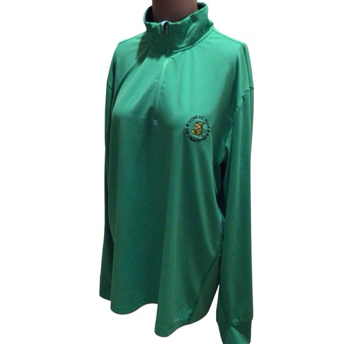 Polo Golf Ladies. US Open 1/4 Zip Lime Green Medium LS The Country Club - Afbeelding 1 van 5