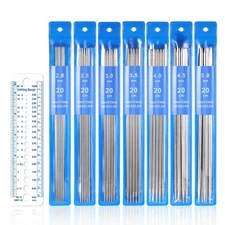 35pcs Double Pointed Knitting Needles Set, 7 Sizes DPNS Knitting Pins 2 mm to 5