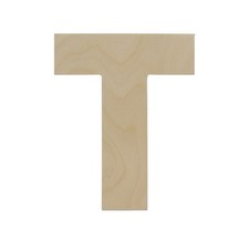 Wooden Letter T 8 inch, Unfinished Wood Letters for Crafts  Wall  Woodpeckers