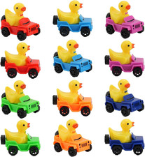 12 Pcs Mini Duck Figurines Bulk, 2-Inch Tiny Ducks in 6 Classic Colors, Yellow
