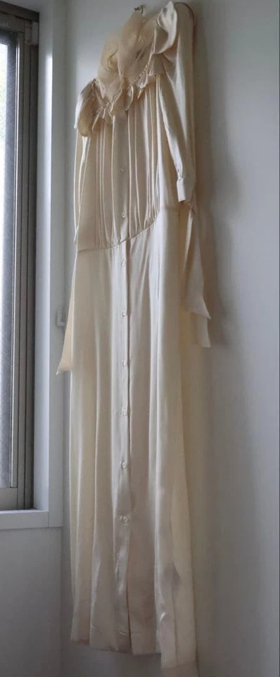 Vestido de seda Simone Rocha 2018 SS UK6 rosa beige tul dobladillo vieira cinta talla S Foto 3 de 4