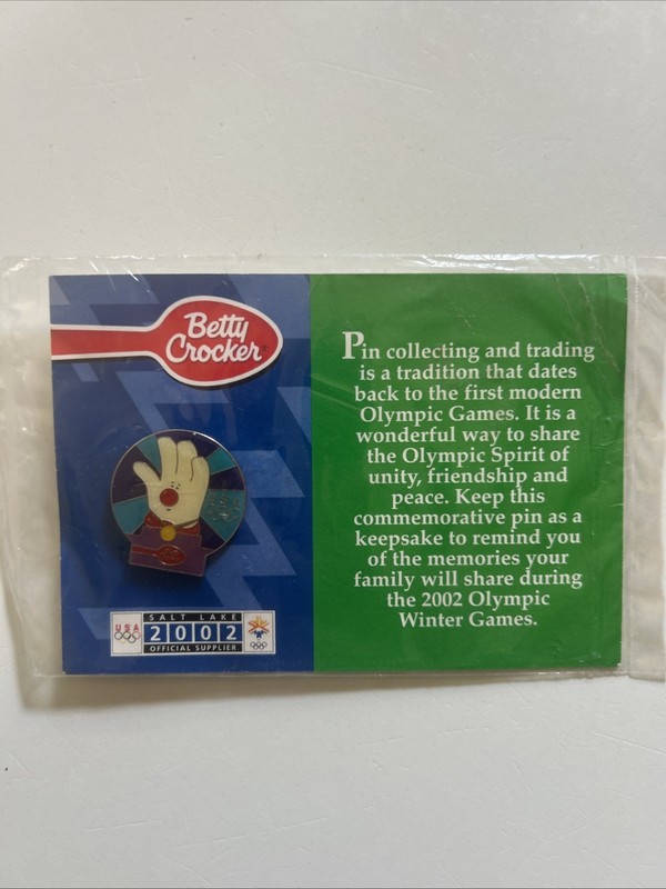 Betty Crocker Hamburger Helper Hand Olympic Pin Salt Lake City 2002- NIP