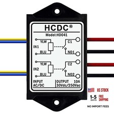 Dual SPST-NO 10 Amp Power Relay Module AC/DC 12V