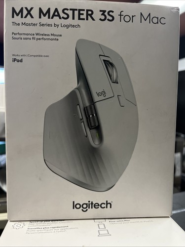 NEW Logitech MX Master 3S For Mac Performance Wireless Mouse Pale Gray - 第 1/1 張圖片