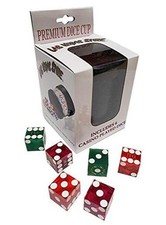 Cyber-Deals Premium Dice Cup with 3 Pairs 19mm Authentic Nevada Casino Table