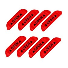 Car Door Open Reflective Stickers, Night Visibility Safety Warning 8 Pcs Red
