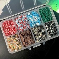 FAKE Christmas Themed Polymer Clay Sprinkle Set/Box