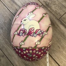 Vintage West German Paper Mache Easter Egg Large 11”H VG Condition
