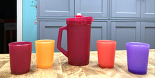 Tupperware Mini Serving Set Starlight Sparkle Tumblers Pitcher-NEW-SHIP INCL