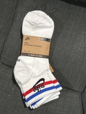 Nike Adult Everyday Essential Dri-FIT Ankle Socks 3 Pairs W DX5080-100 Sz L