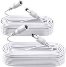2 Pack 33ft/10M Power Extension Cable, 2PCS DC 12V Power Adapter Extension Co...