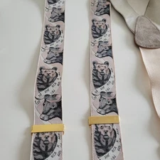 Trafalgar Bull and Bear Stock Market Leather and Silk Suspenders Braces