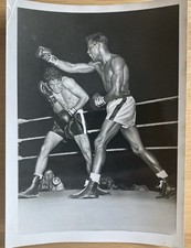 SUGAR RAY ROBINSON AND BERNARD DOCUSEN IN ACTION ORIGINAL PRESS PHOTOGRAPH 1948!