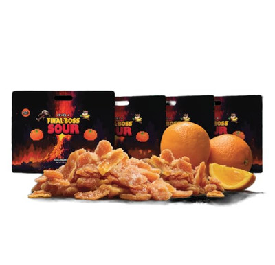Sour Candy | Level 4 Souranges, 4 Packs   Extreme Sour Fruit Chews with Real Dri