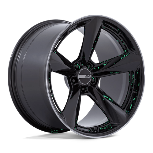 20x9.5 American Racing TTF Gloss Black W/ DDT Lip Wheels 5x115 (15mm) Set of 4