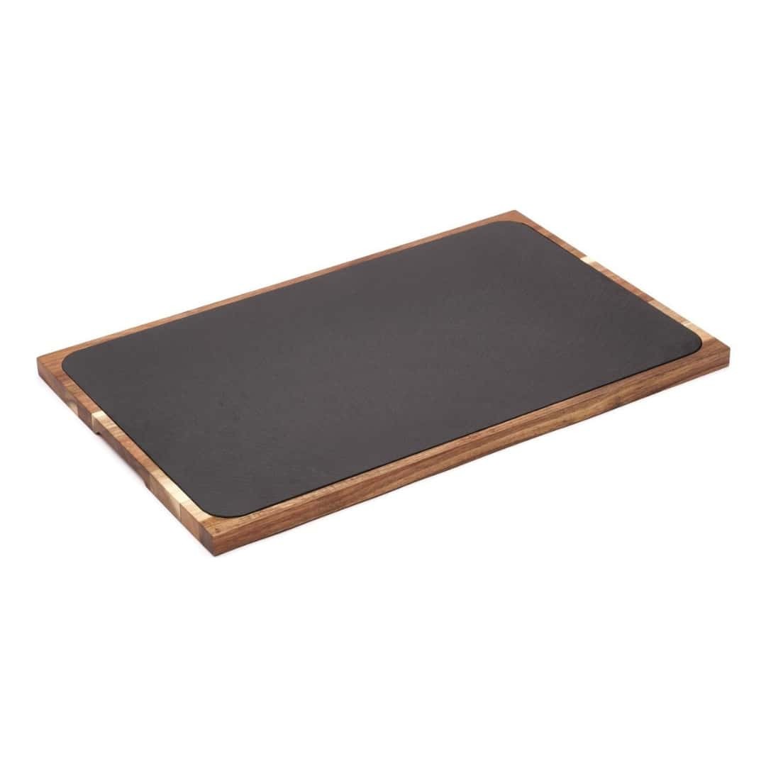 Slate Appetizer Tray GN 1/1 With Acacia Base - Comas - Restaurant
