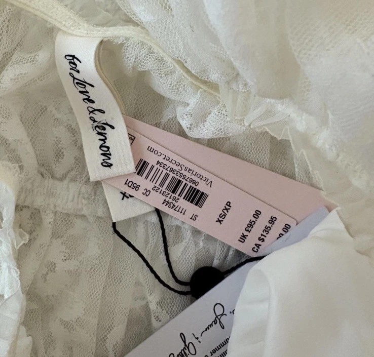 Sujetador For Love & Lemons Long Line Top en Blanco Talla XS Foto 2 de 2