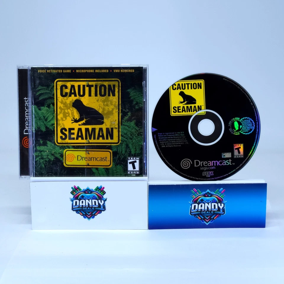 Seaman com caixa + peça de microfone - adaptador Vmu sem microfone - Sega Dreamcast - Imagem 2 de 4