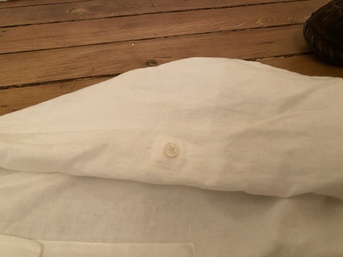 Perry Ellis Linen/cotton Mix White Long Sleeve Fishing Shirt XL - Picture 5 of 6