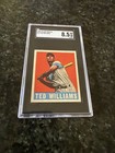 1948 leaf Ted Williams .... SGC 8.5 compare to PSA 9 .. absolute stunner!