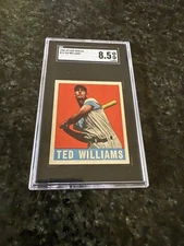 1948 leaf Ted Williams .... SGC  8.5 compare to PSA 9 .. absolute stunner!
