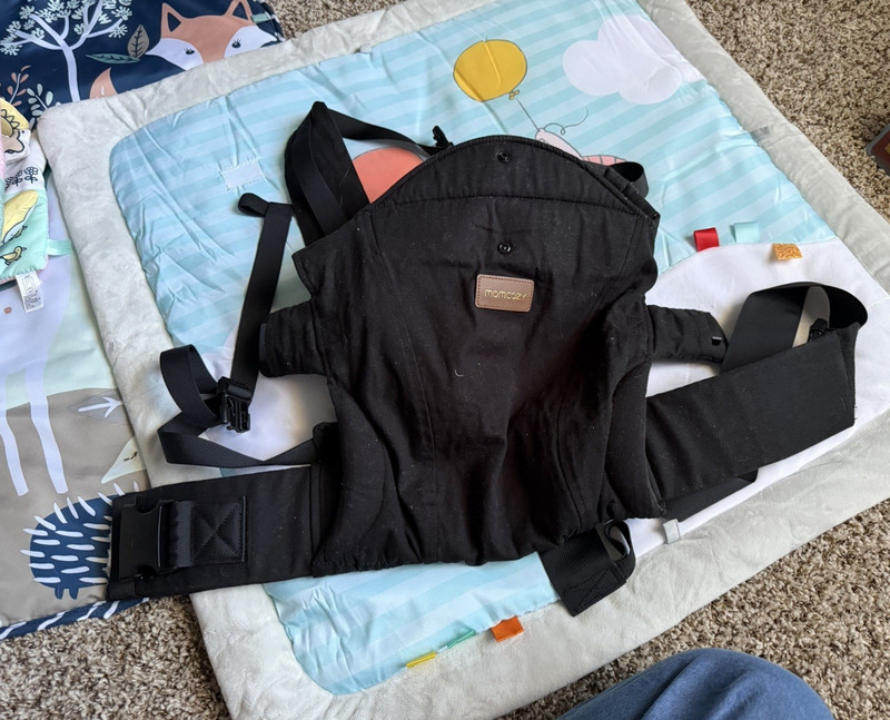 Momcozy Baby Carrier Black Size Adjustable Buckle Closure Cotton Infant